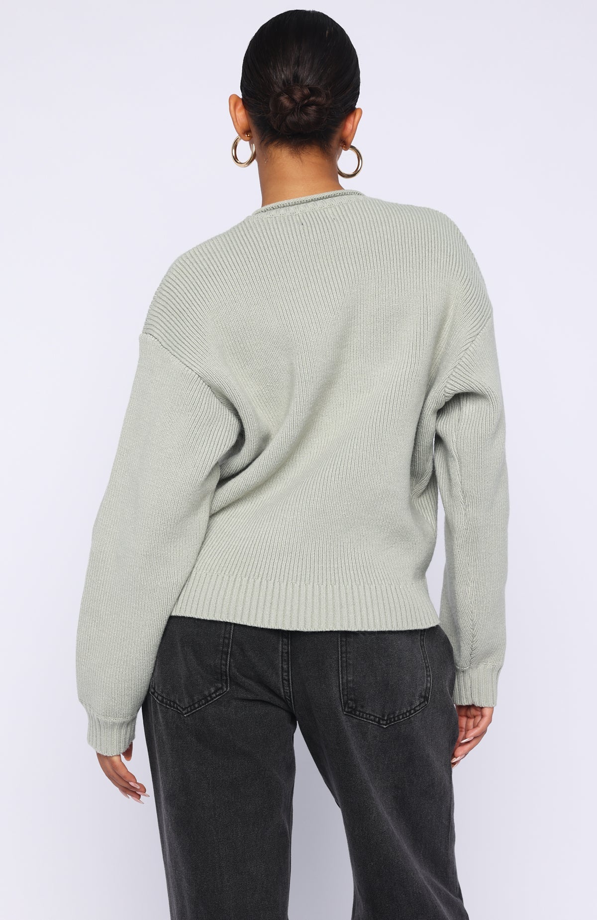 Snow Dreams Knit Sweater Sage