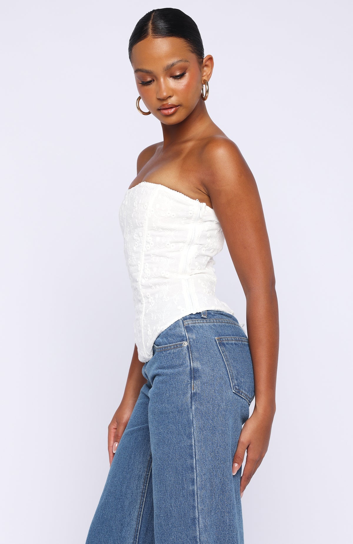 Snowdrop Strapless Bustier White