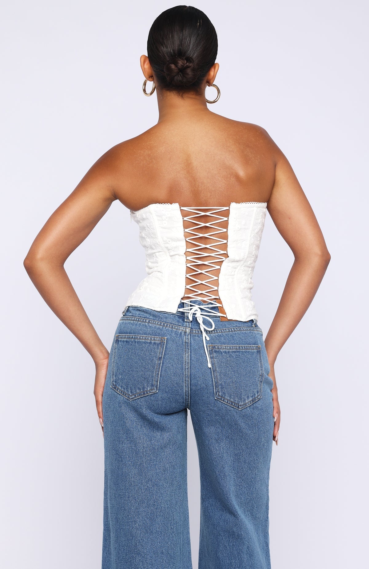 Snowdrop Strapless Bustier White