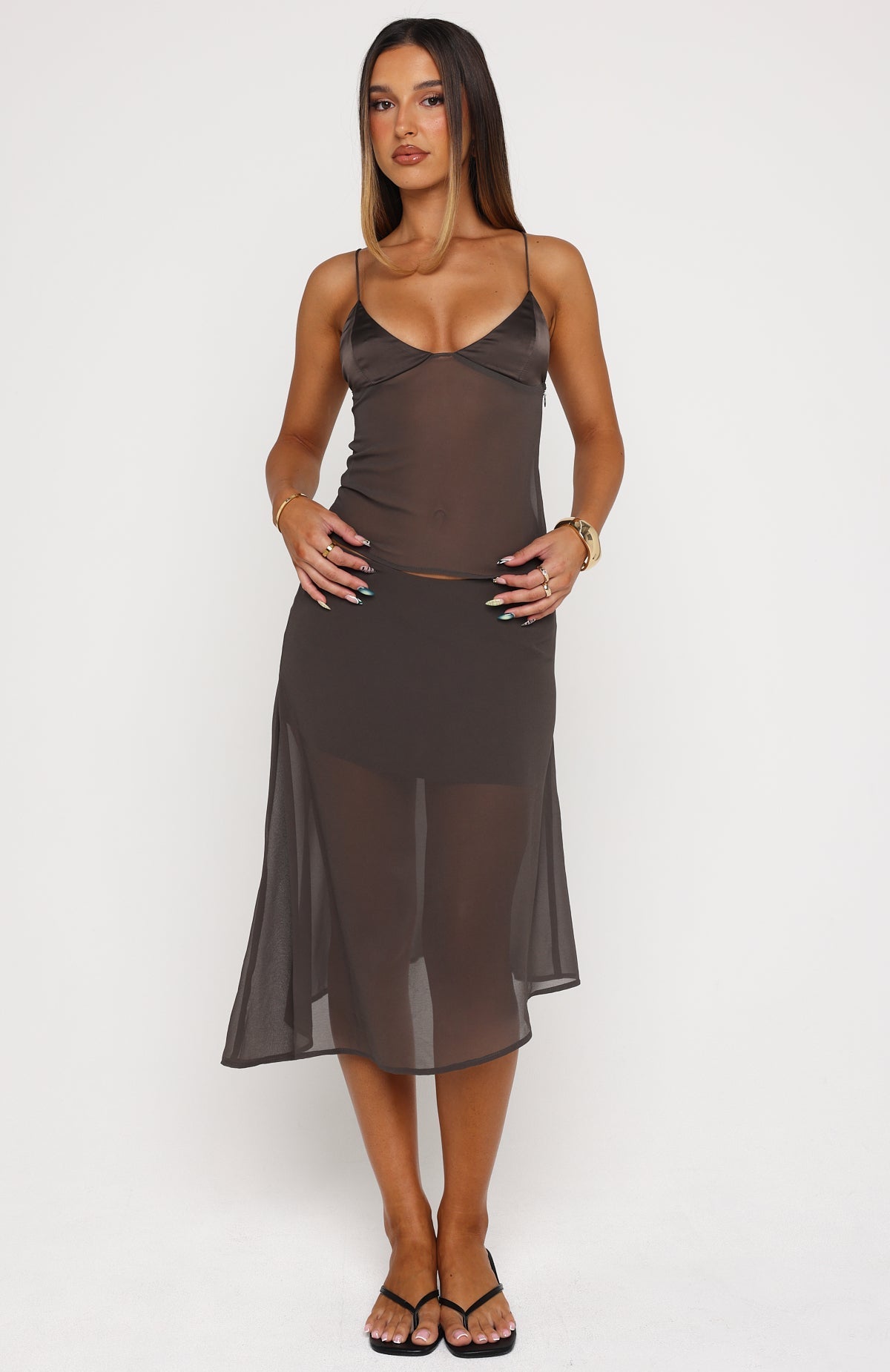 Soft Horizon Top Charcoal