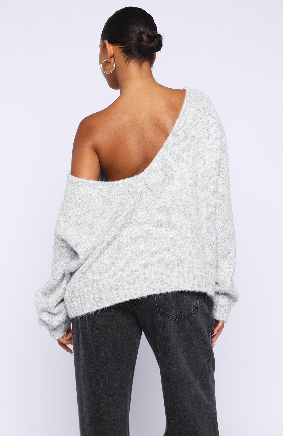 Softer Love Knit Sweater Grey Marle