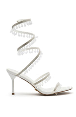Soliel Wrap Heels White/Clear