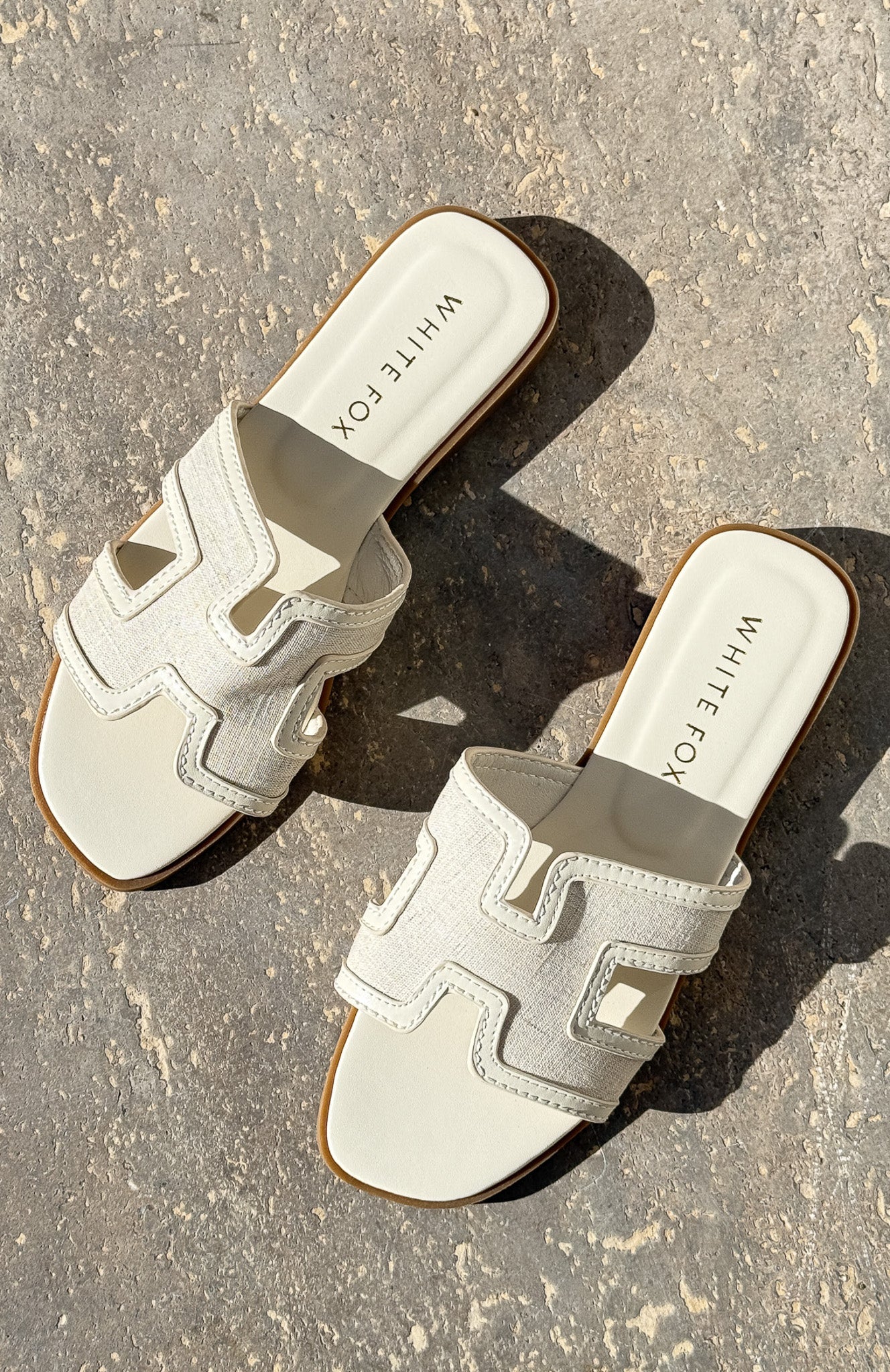 Sophia Canvas Sandals Cream/Natural