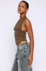 Spotlight Moment Halter Top Sage
