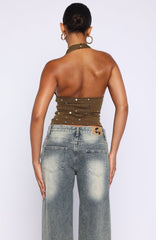 Spotlight Moment Halter Top Sage