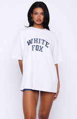 Starting Fresh Oversized Tee Grey Marle