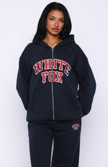 Starting Fresh Zip Front Hoodie Navy