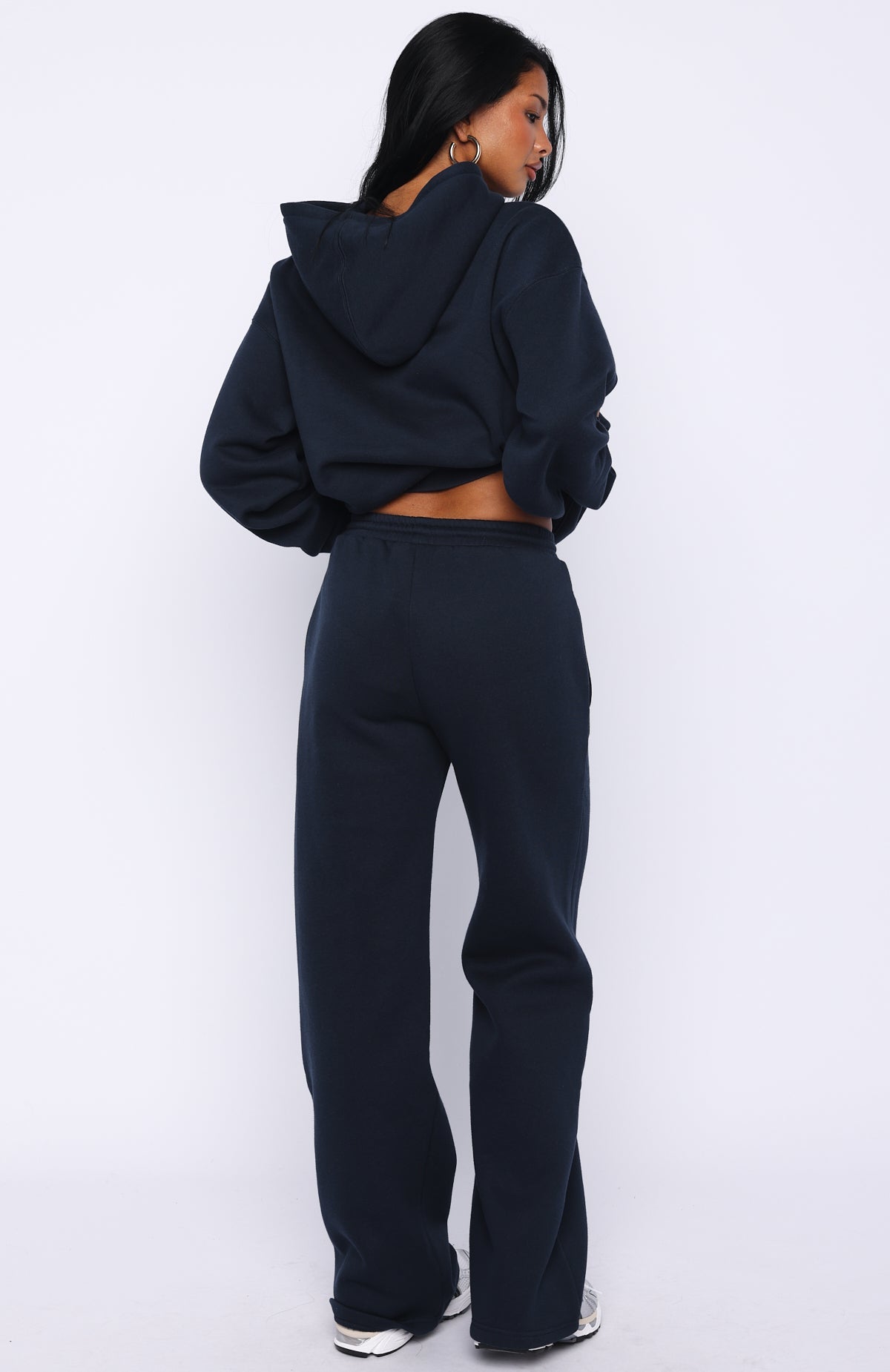 Starting Fresh Wide Leg Sweatpants Navy