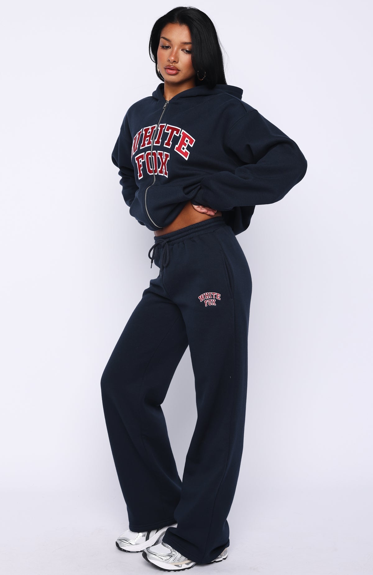 Starting Fresh Wide Leg Sweatpants Navy