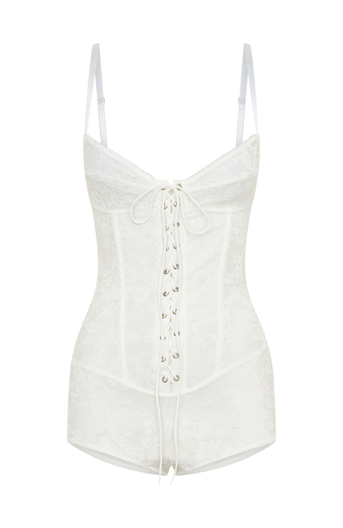 Stepped Out Playsuit White