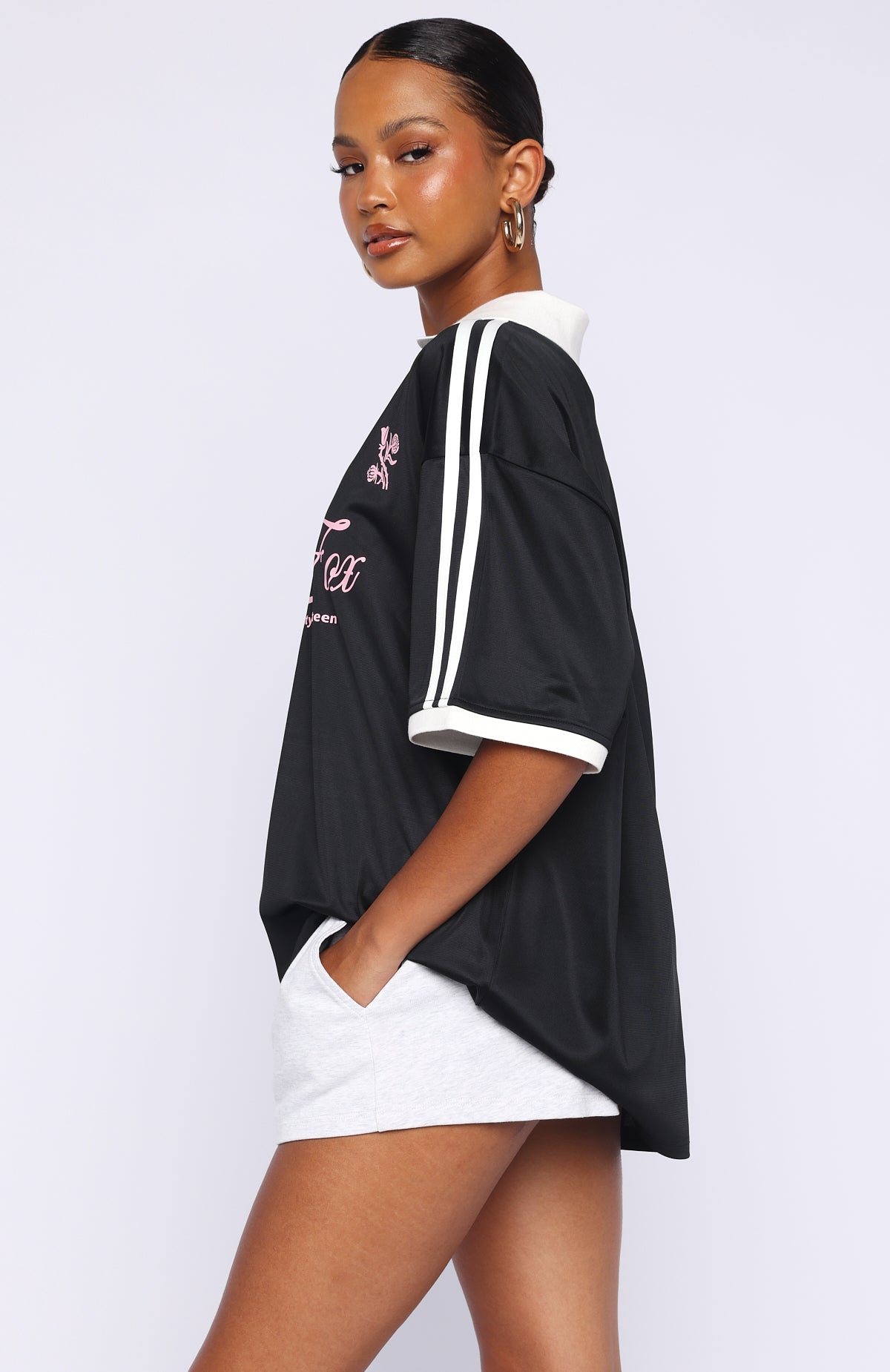 Stolen Glances Oversized Jersey Black