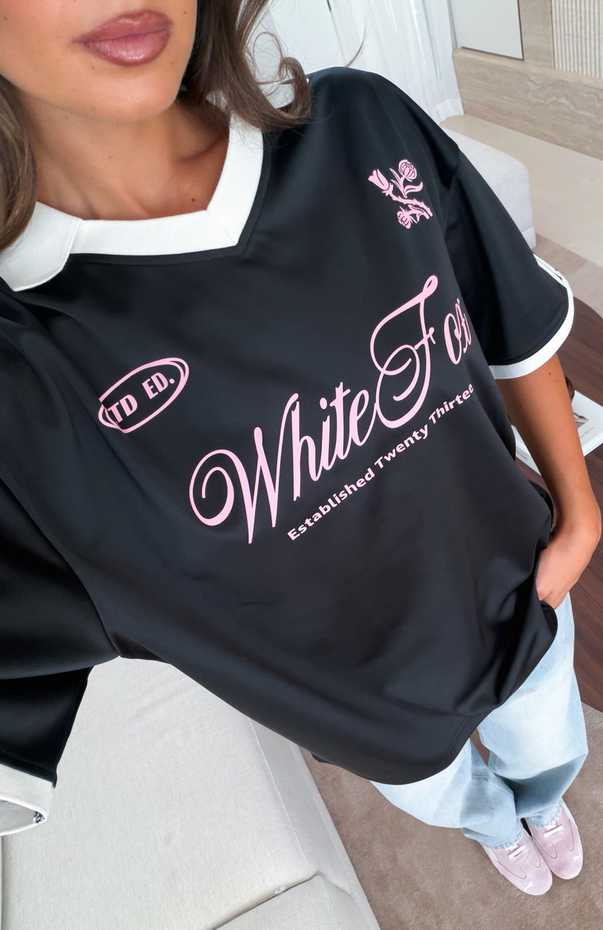 Stolen Glances Oversized Jersey Black