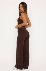 Studio 17 Lila Wide Leg Pants Chocolate