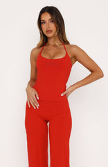 Studio 17 Lila Halter Top Red
