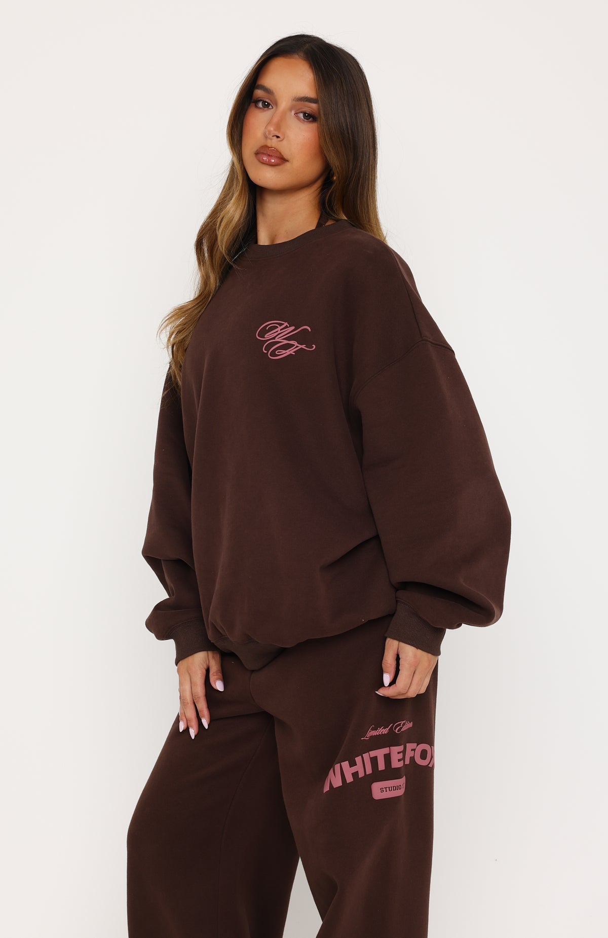 Studio 17 Raven Oversized Drop Shoulder Sweater Chocolate