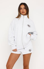 Studio 17 Raven Oversized Zip Jacket Grey Marle