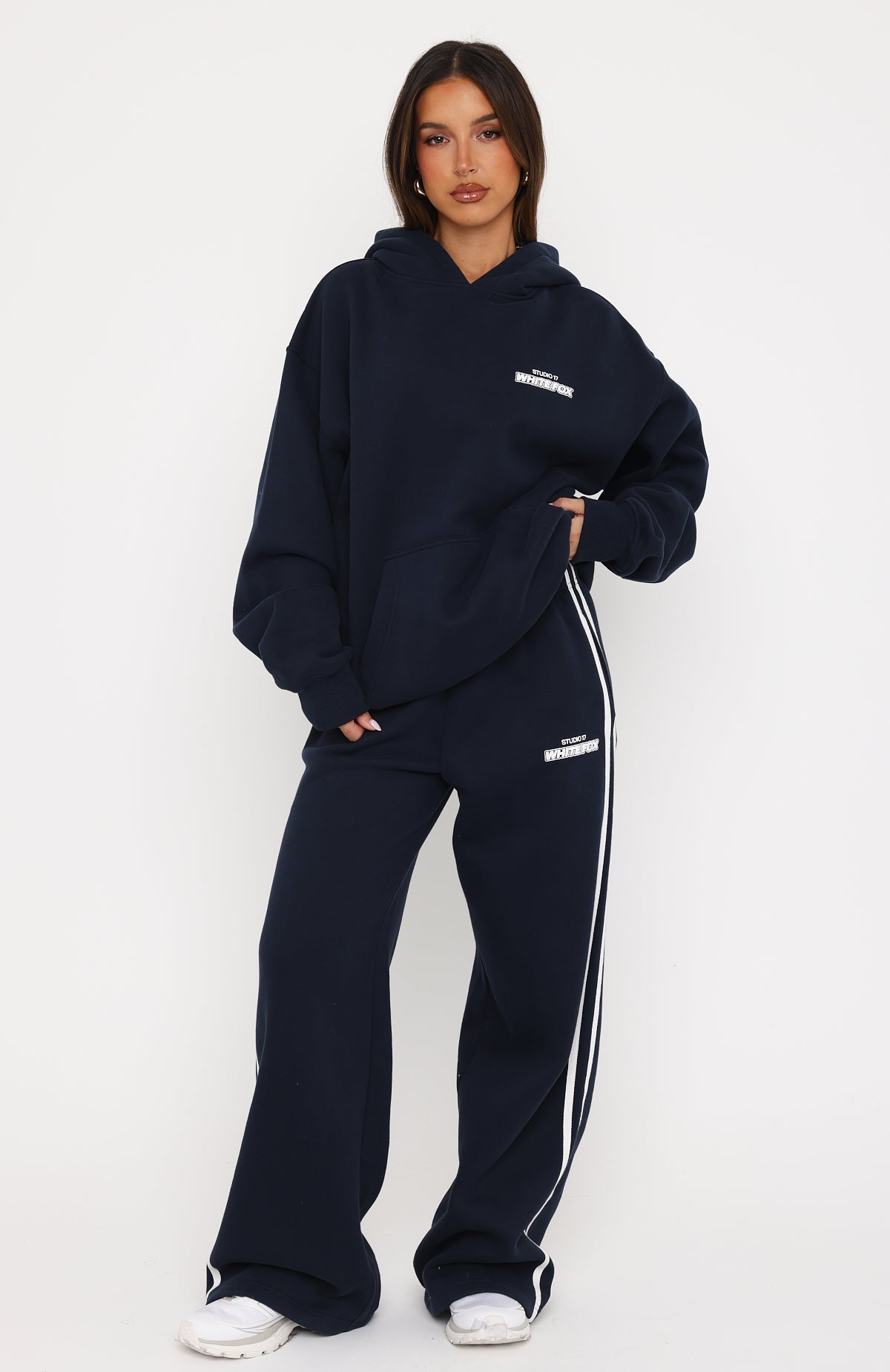 Studio 17 Spencer Wide Leg Sweatpants Navy