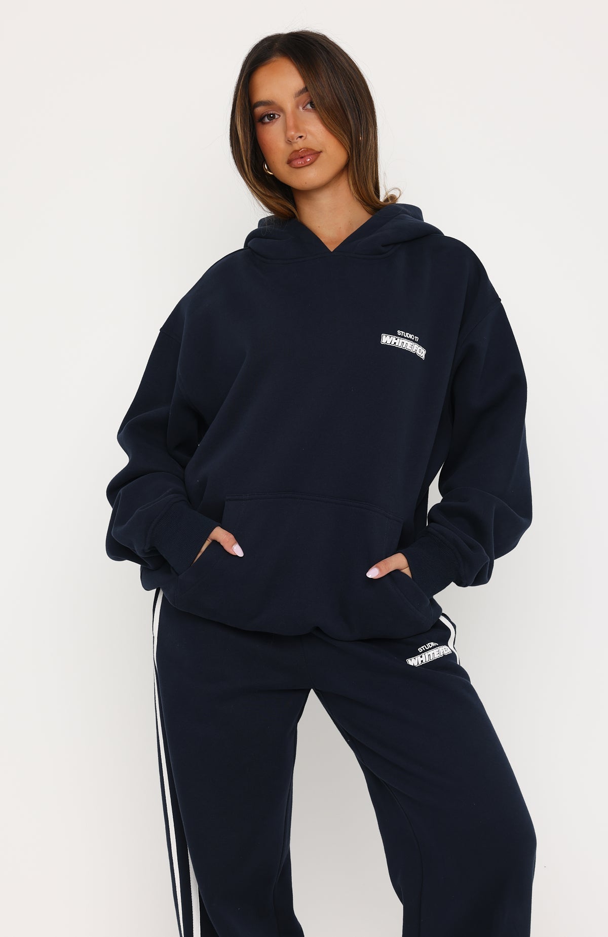 Studio 17 Spencer Oversized Hoodie Navy