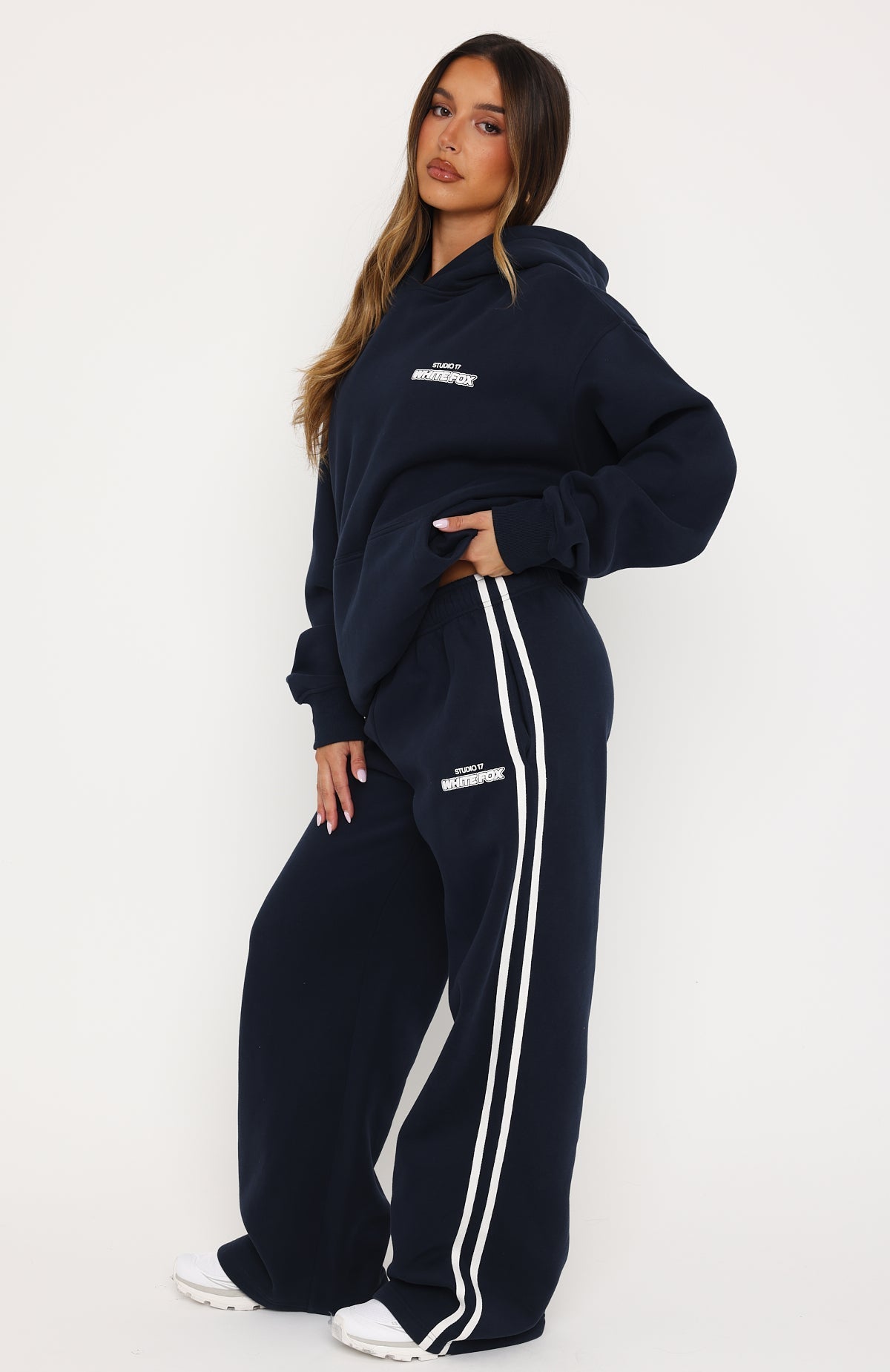 Studio 17 Spencer Wide Leg Sweatpants Navy