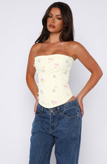 Summer Love Strapless Bustier Lemon