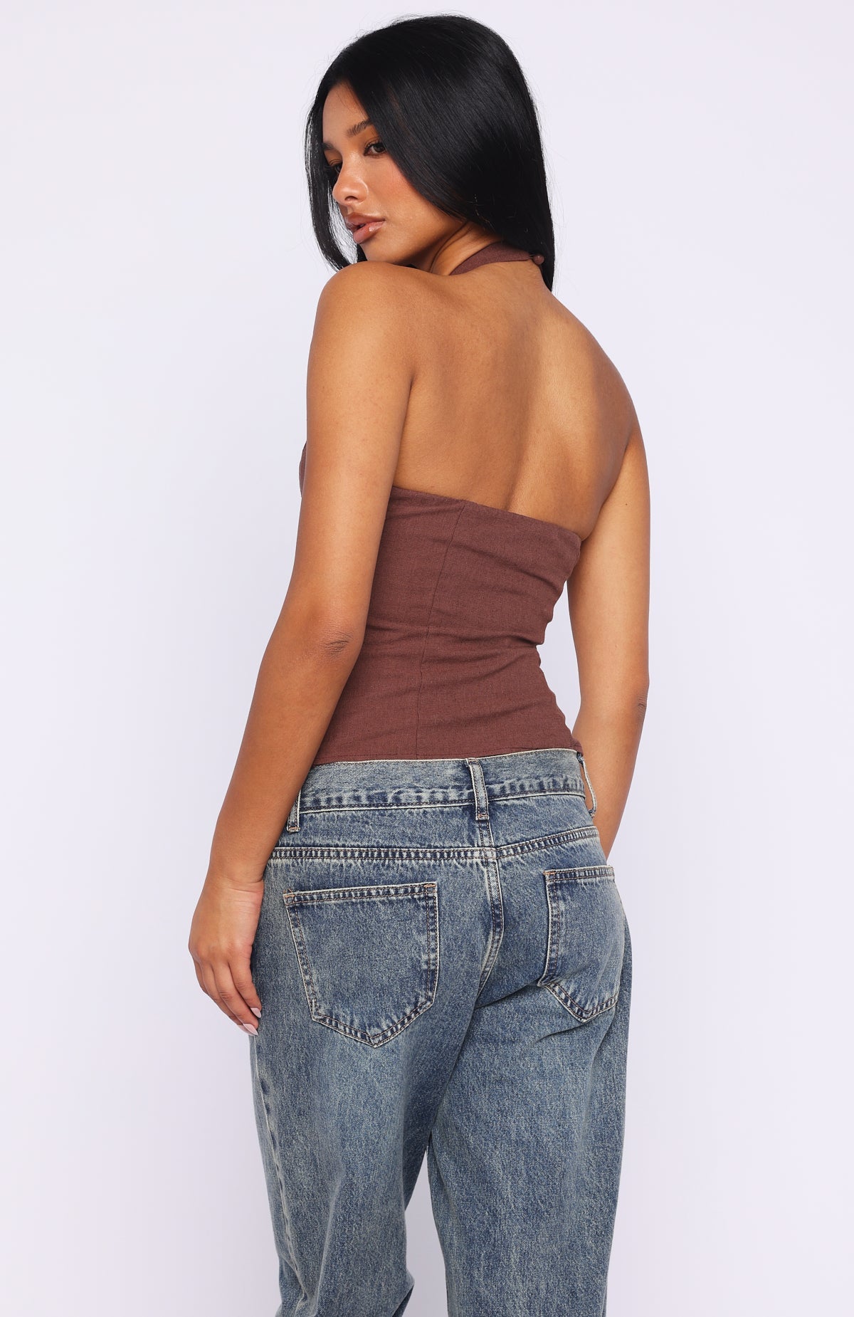 Sweet All Over Halter Top Chocolate