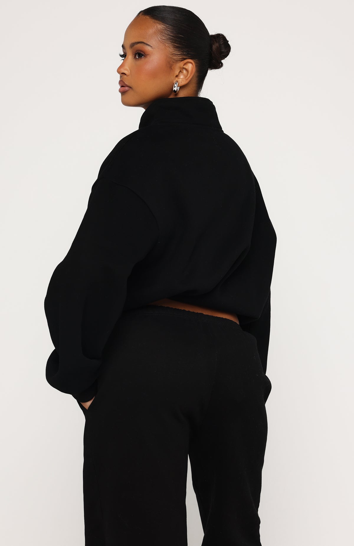Test Drive Boxy Quarter Zip Sweater Black