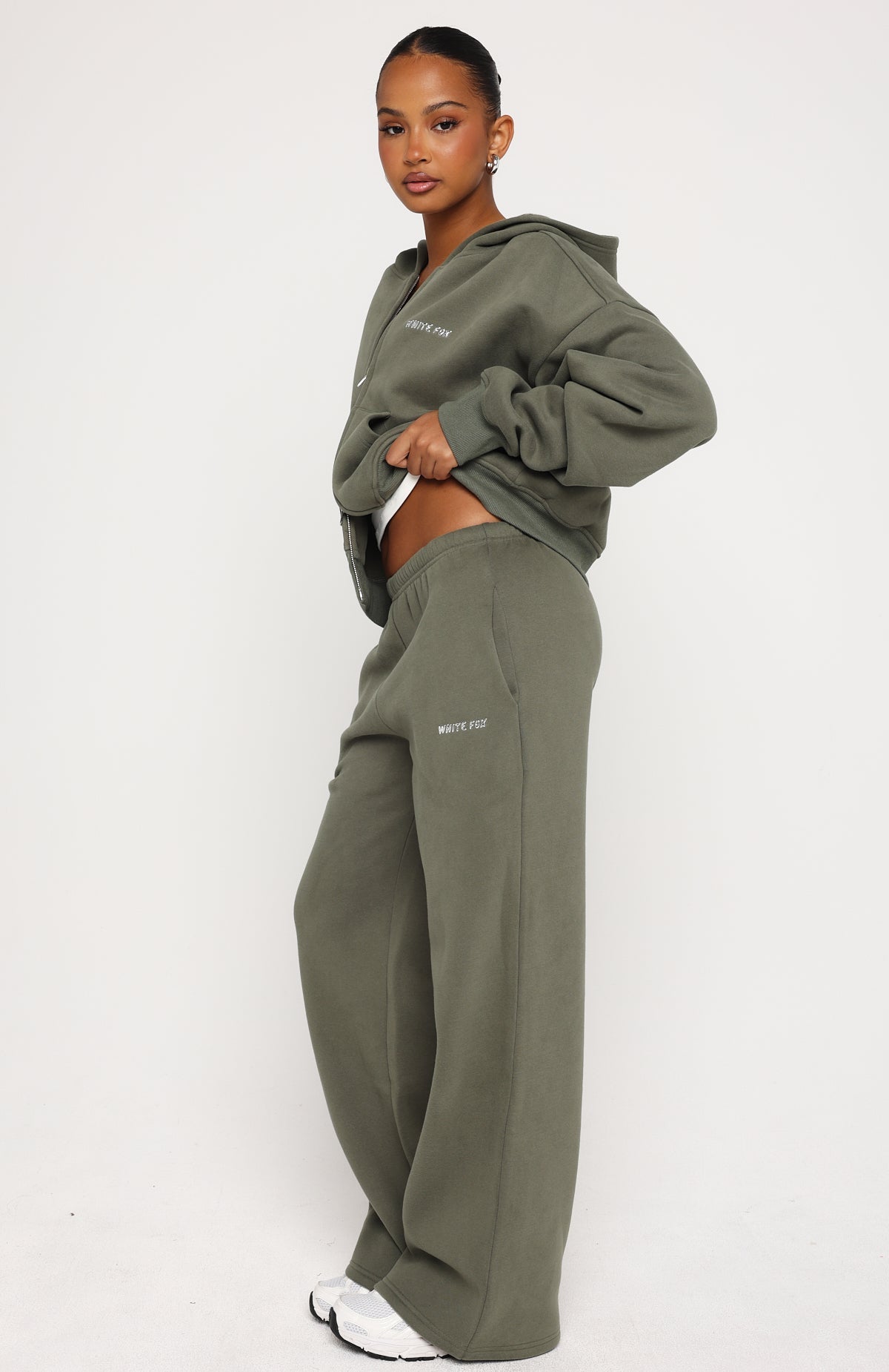 Test Drive Wide Leg Sweatpants Khaki