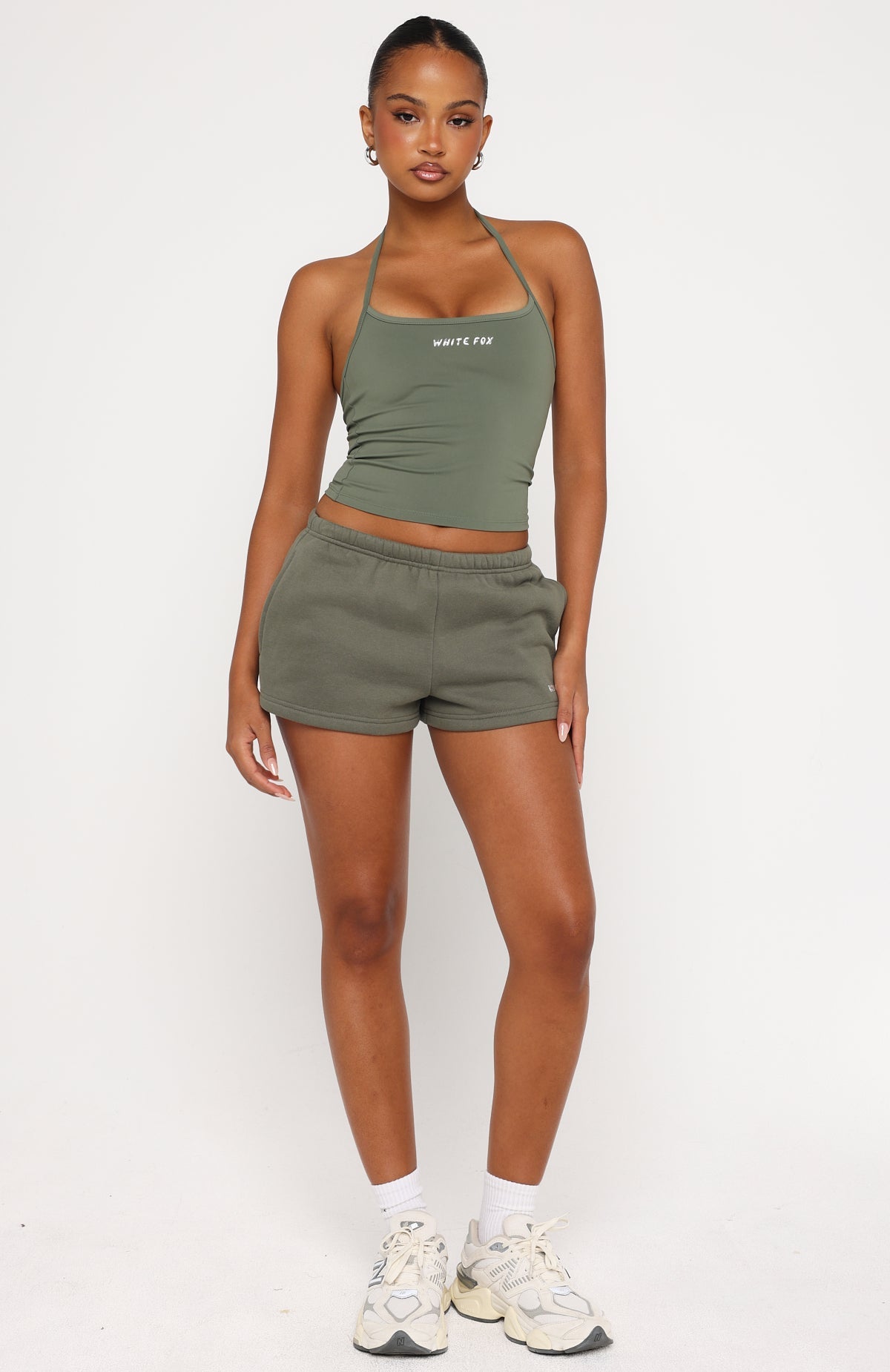 Test Drive Halter Top Khaki