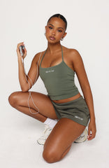 Test Drive Halter Top Khaki