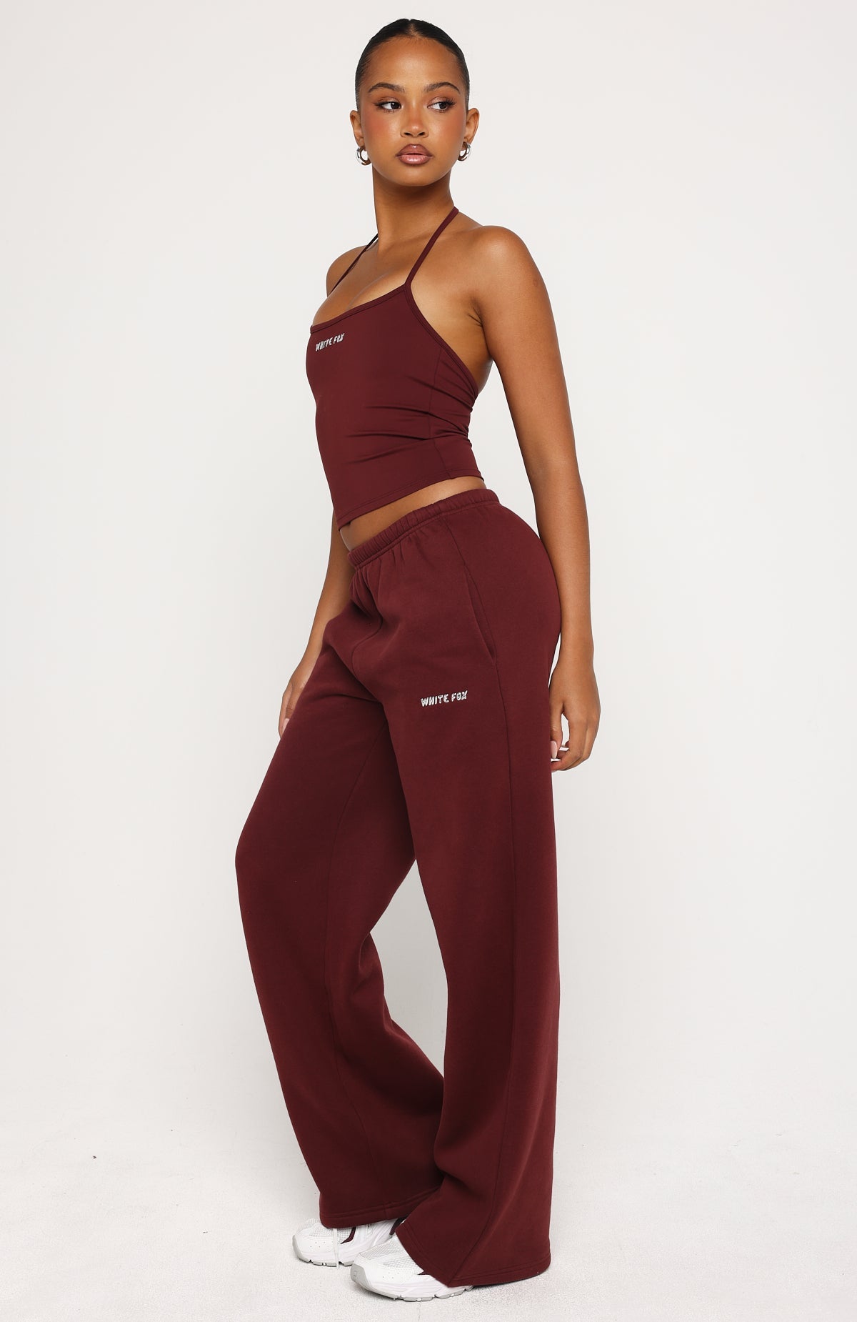 Test Drive Wide Leg Sweatpants Dark Cherry