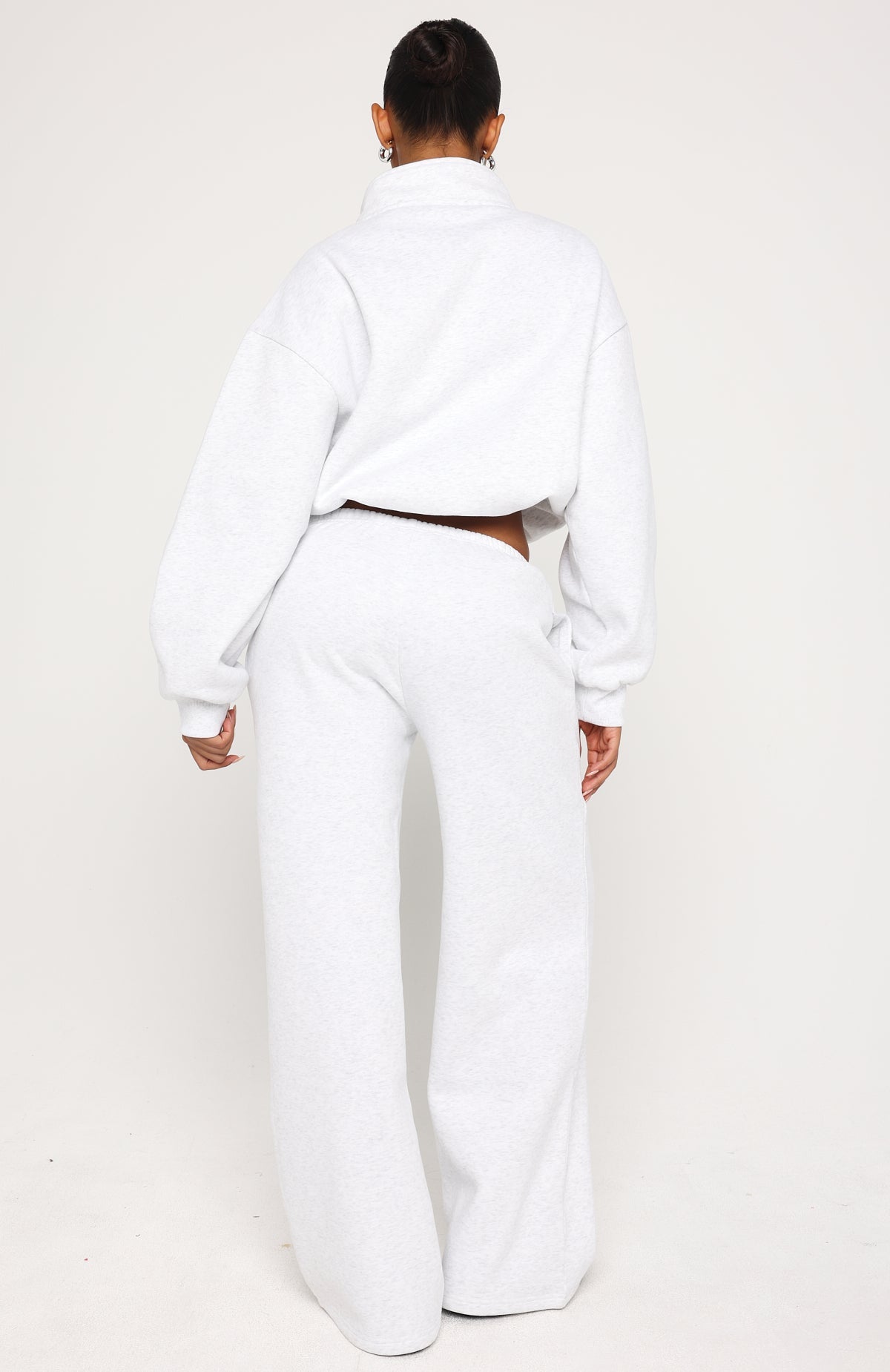 Test Drive Wide Leg Sweatpants Grey Marle