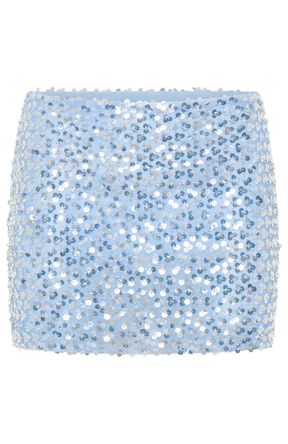Timeless Secrets Sequin Mini Skirt Misty Blue