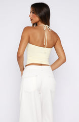 Timing Is Right Halter Top Lemon