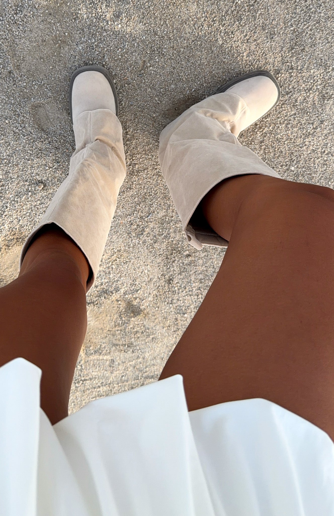 Tinashe Knee High Boots Sand