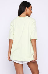 Touchdown Oversized Tee Lime Stripe