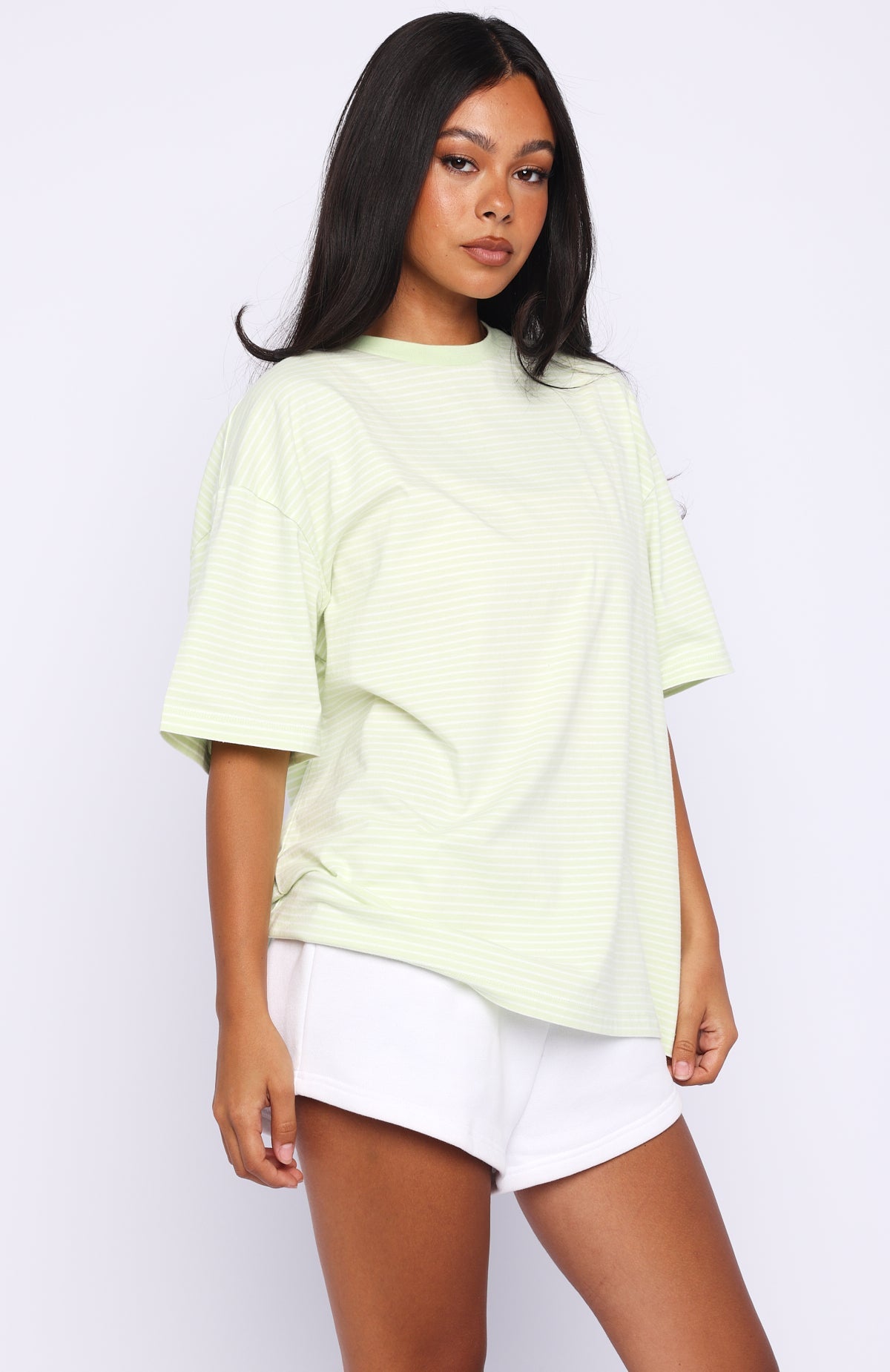 Touchdown Oversized Tee Lime Stripe