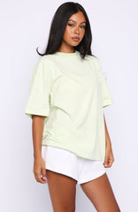Touchdown Oversized Tee Lime Stripe