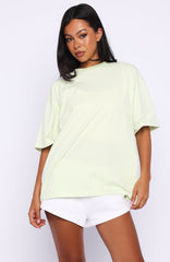 Touchdown Oversized Tee Lime Stripe