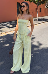 Unfinished Feelings Pants Lemon