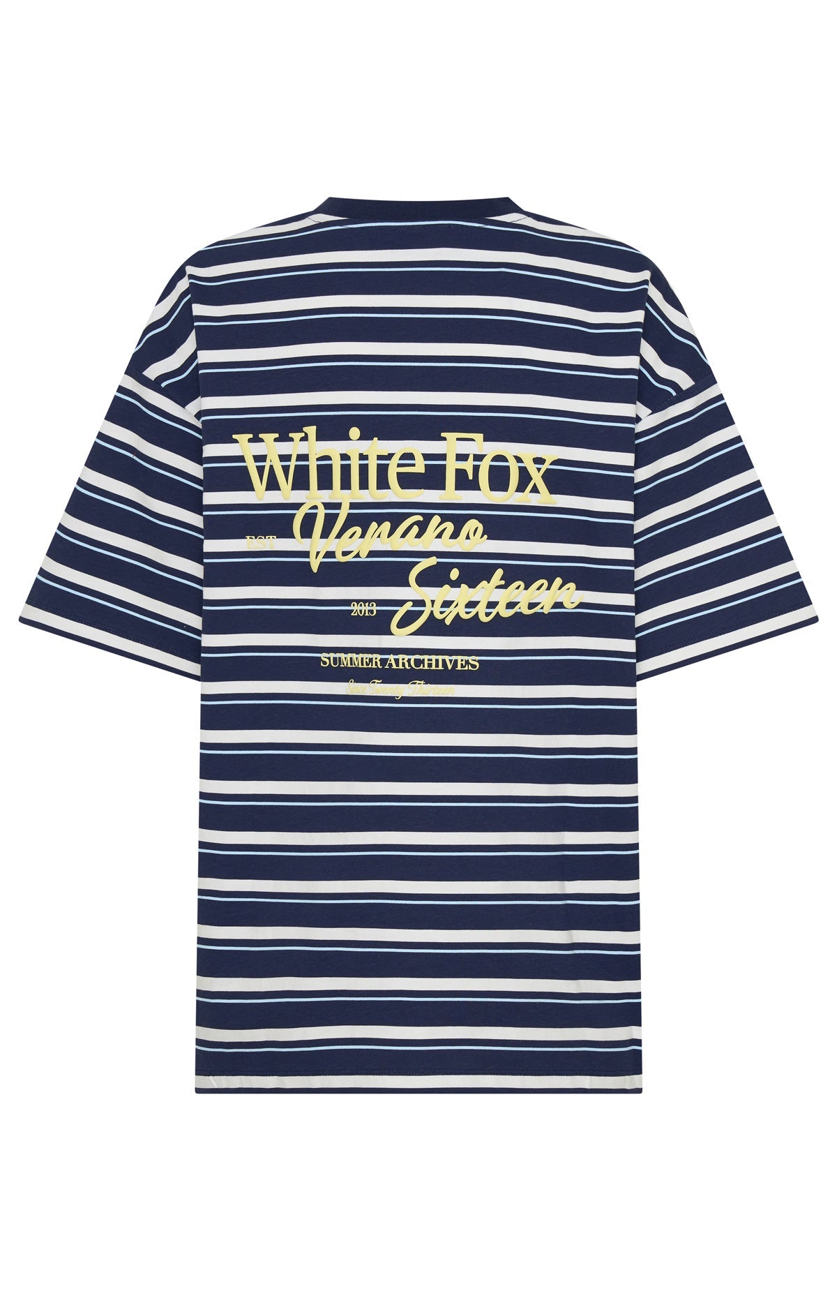 Verano Sixteen Viola Oversized Tee Navy Stripe