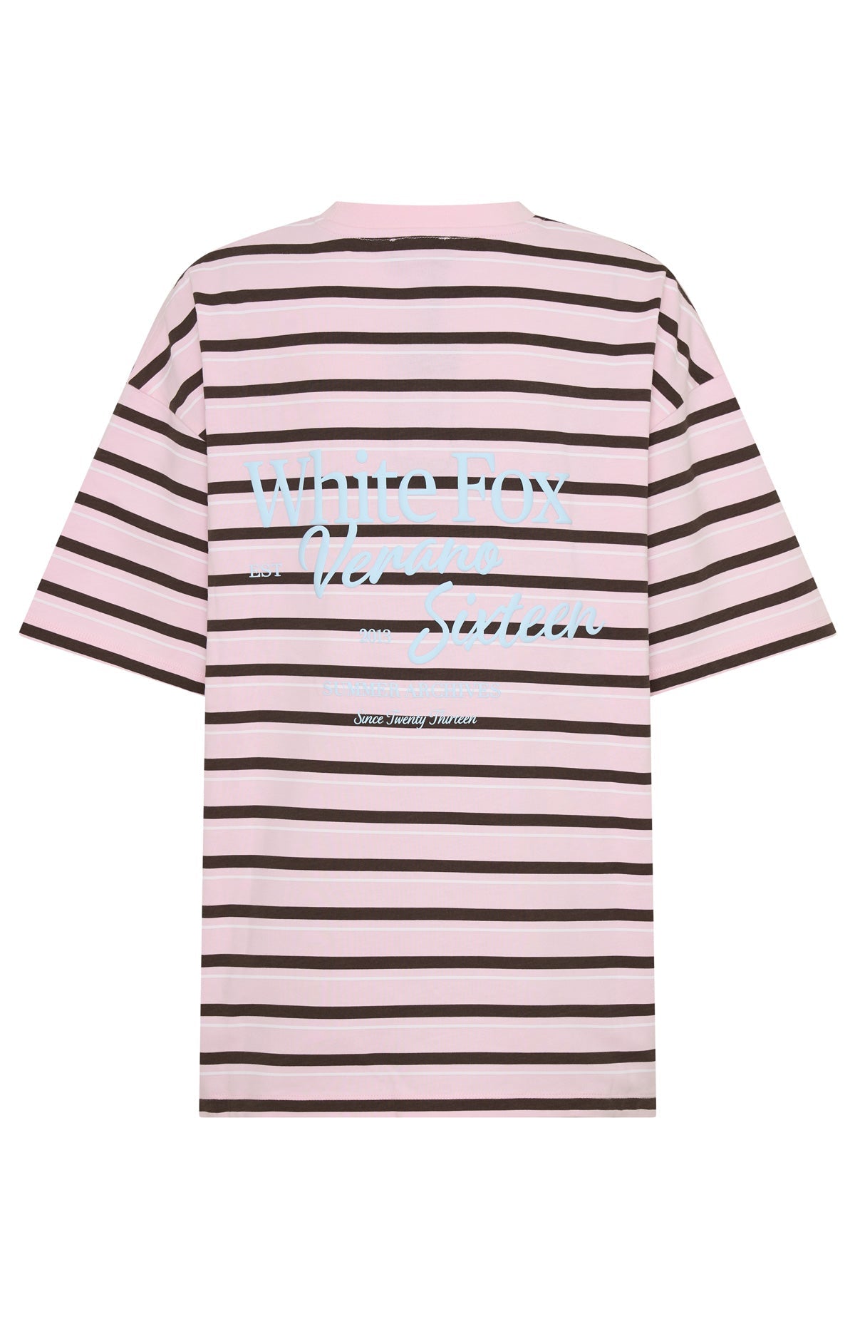 Verano Sixteen Viola Oversized Tee Pink Stripe