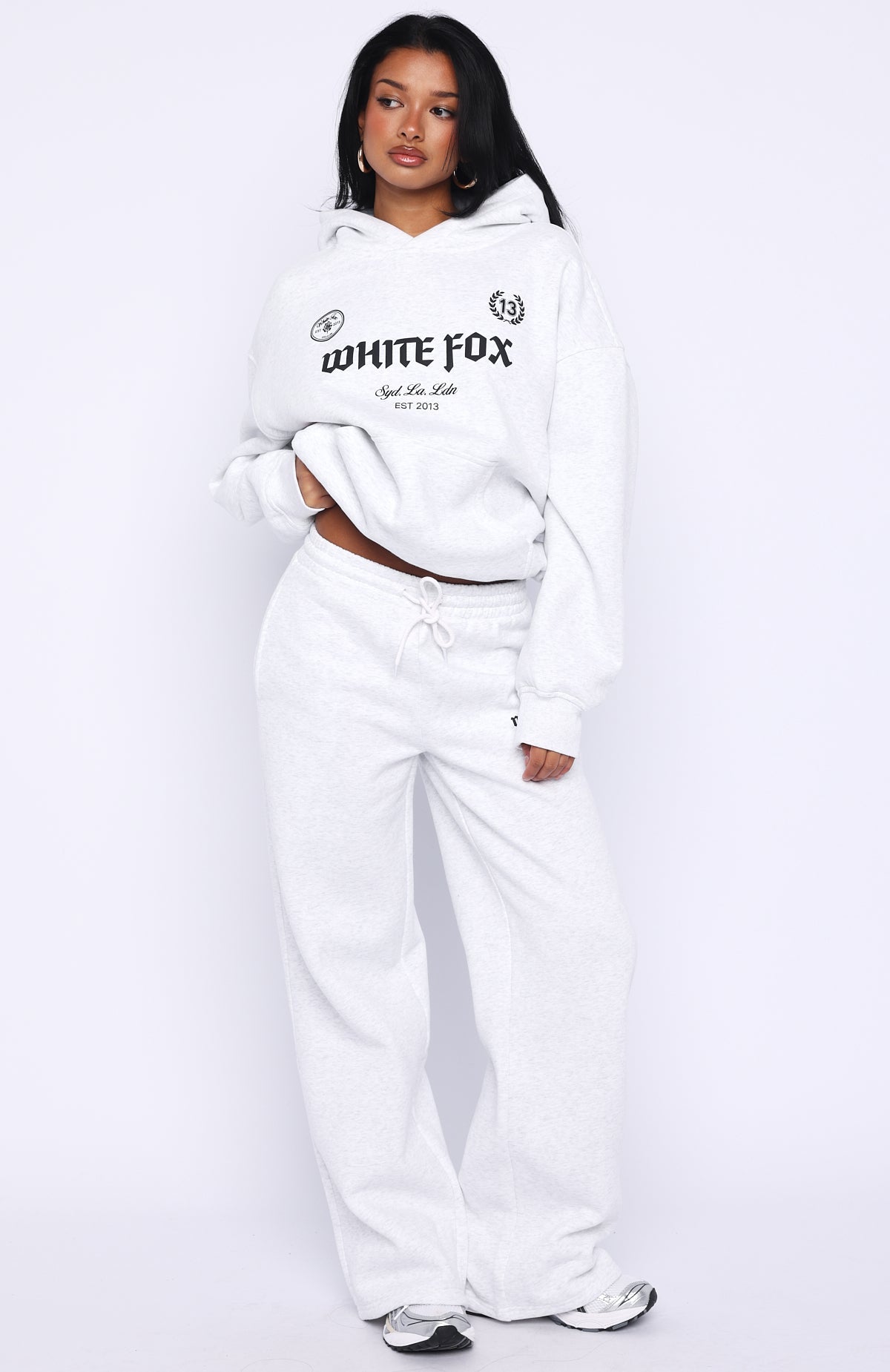 Vibe Too High Oversized Hoodie Grey Marle