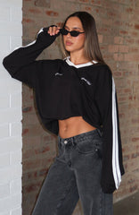 Dreamy Skies Long Sleeve Oversized Jersey Black