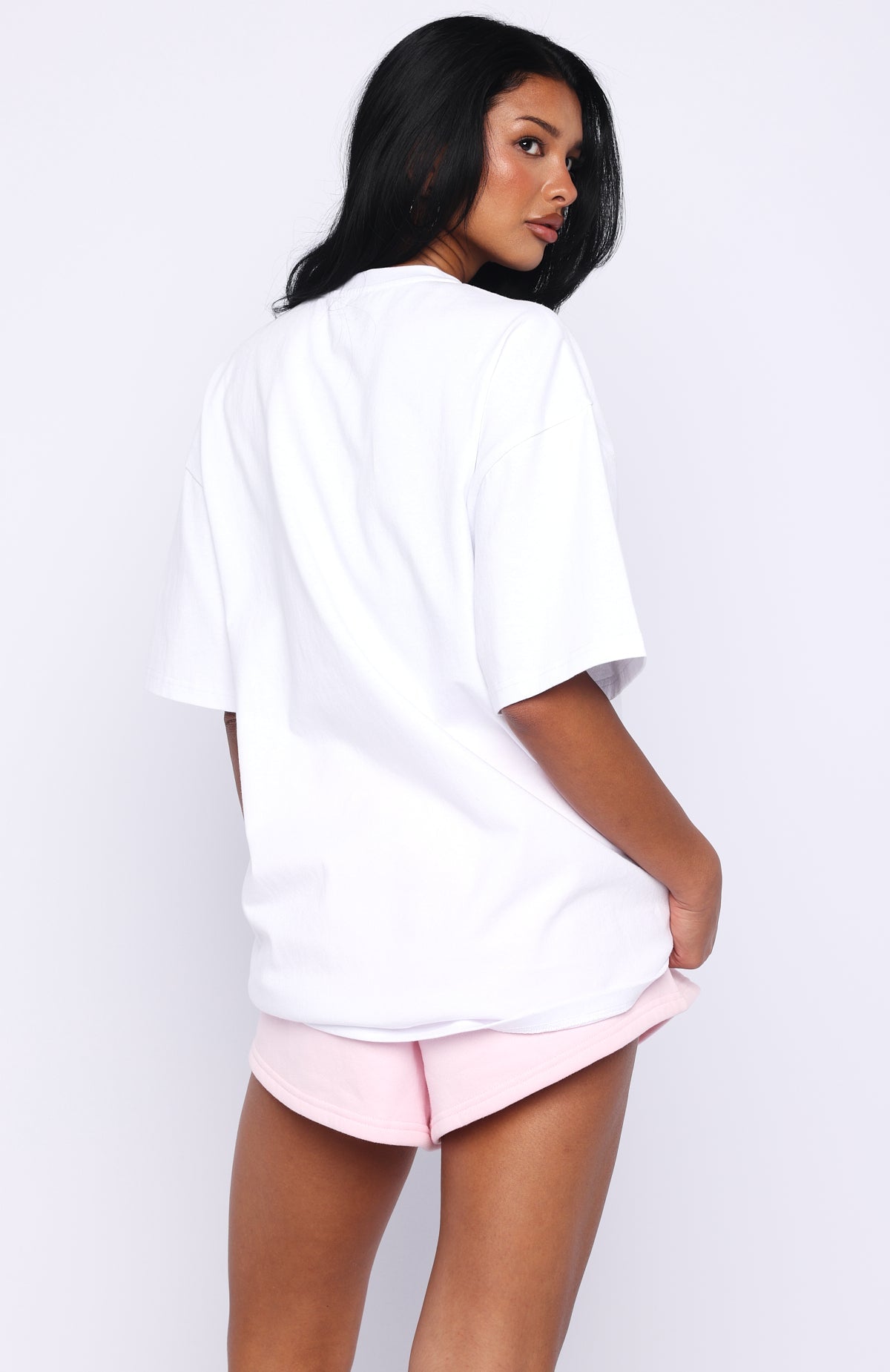Vibe Too High Oversized Tee White
