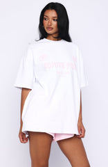 Vibe Too High Oversized Tee White