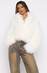 Weekend Away Faux Fur Jacket Cream