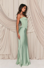 Forever Starts Now Maxi Skirt Sage