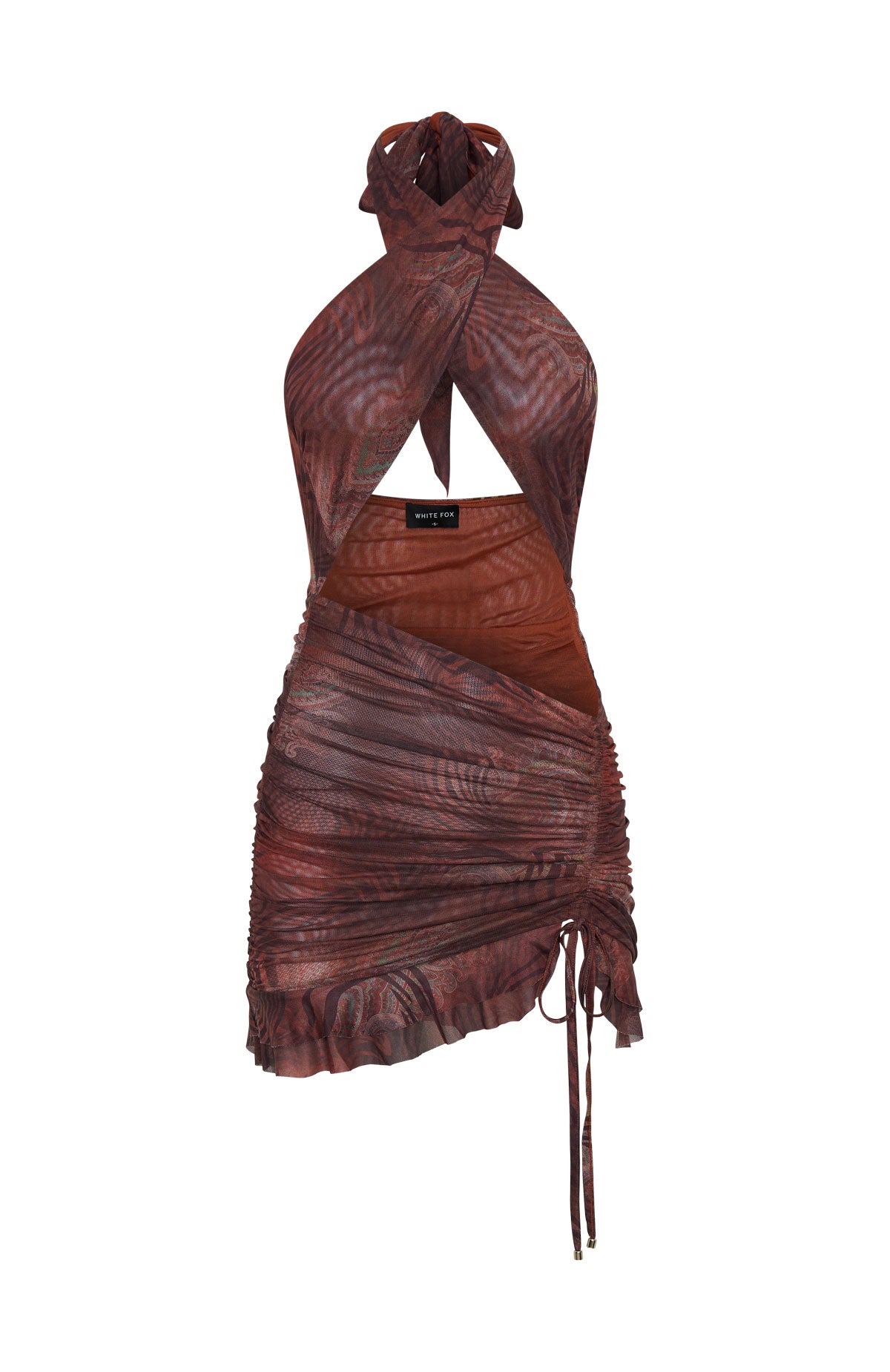 Wild Motion Mesh Mini Dress Desert Rouge