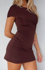 You Get The Picture Mini Dress Chocolate