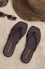 Breccan Thong Sandals Chocolate